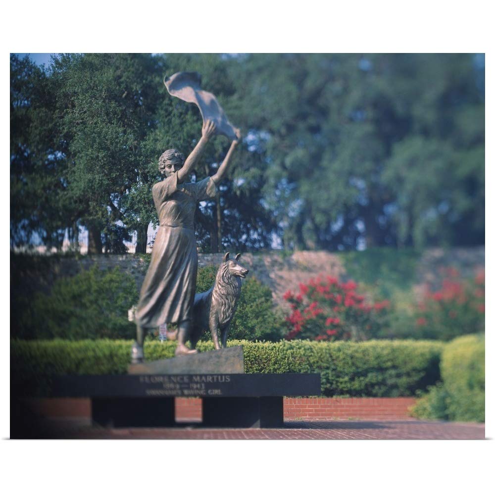 Best Savannah Waving Girl Garden Statue