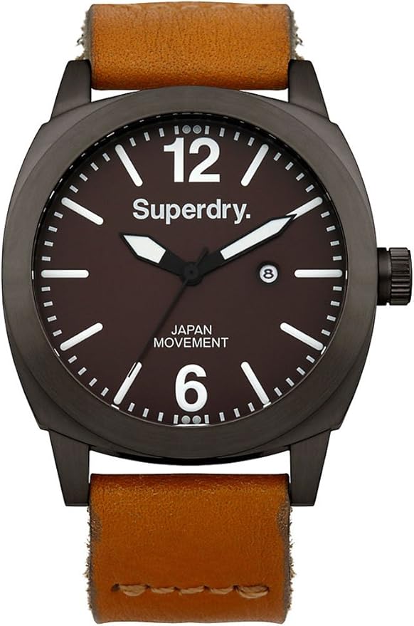 Superdry Men's Watch XL Analogue Quartz Leather SYG103TT Amazon.co.uk Watches