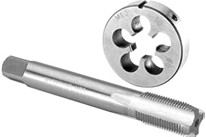 Burkit M13 X 1 Tap and Die Set, M13 x 1.0 Machine Thread Tap and Round Die Right Hand