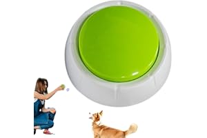 Dog Training Clickers | Voice Communication Training Buzzer for Dogs and Cats | 20 Second Record & Playback, Multi-Purpose Pe