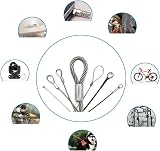 HOUSON Steel Wire Rope with Eyelets 3mm x 3m Garden Bicycle Cable view 6