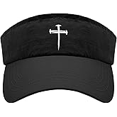 Generic Cross Nails Caps Sun Visor Hat for Adult Running Cap Retro Visor, One Size-Medium, Allblack