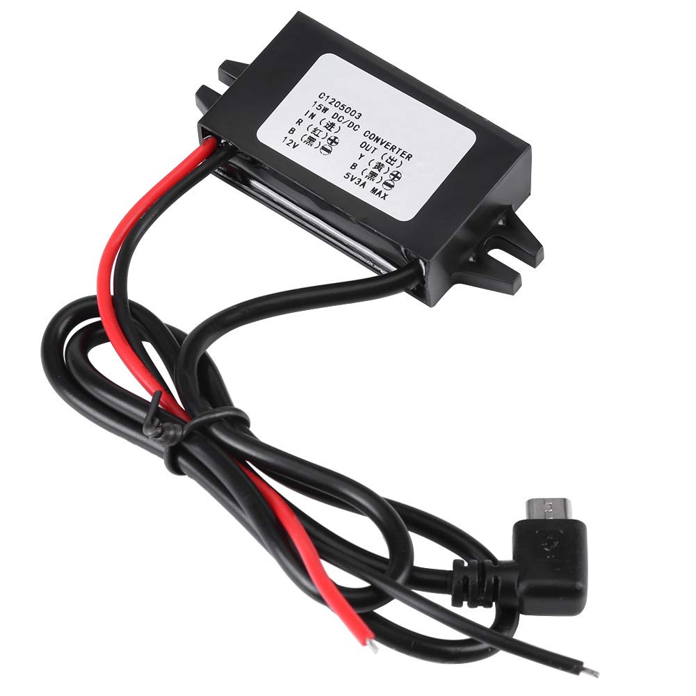 DC-DC Voltage Converter 12V to 5V 3A Micro USB Converter Voltage Step Down Regulator for Car Smart Phone