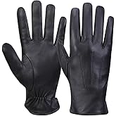 MGGMOKAY Mens Touchscreen Luxury Nappa Lambskin Leather Gloves Cashmere Lining