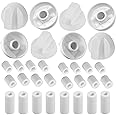 Seentech 8- Pack Control Knobs Replacement with 24 Adapters for Oven, Stove, and Range - Versatile and Wide Application for Various Models (White)