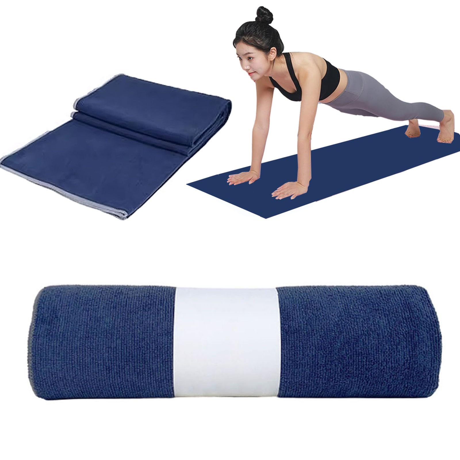 Hot Yoga Towel Non Slip for Mat Sweat Absorbent Yoga Mat Towel Quick Dry Yogas Blanket Breathable Hot Yogas Mats Cloth 24" x72" Fitness Mats Cloth Fitness Pilates Yoga Gym Mat Towel for Bikram Gym