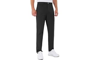 Shallowlulu Mens Golf Pants Stretch 5 Pocket Classic Fit 30"/32"/34" Quick Dry Water-Resistant Dress Casual Work Trousers
