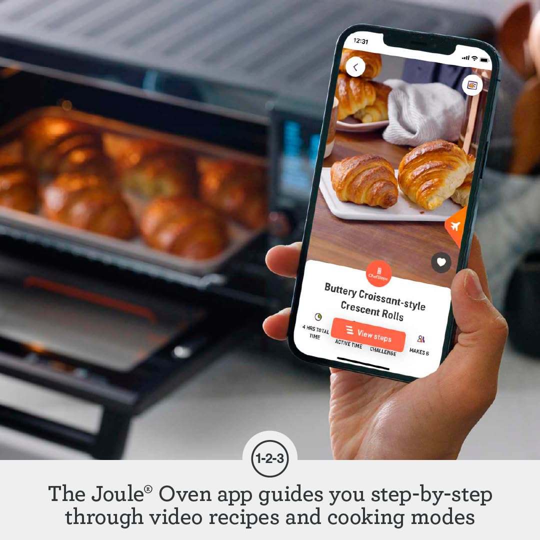 Breville BOV950BSS Joule Smart Oven Air Fryer Pro Horno de encimera, acero inoxidable cepillado
