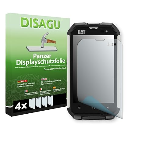 Disagu Cat B15Q Displayschutzfolie - 4 x Panzerfolie für Cat B15Q Bruchschutzfolie