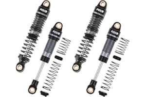 FEDCO DSS18 TRX4M Shocks 59MM Oil-Filled Shock Absorber CNC Long Threaded Oil Damper For TRX4MT TRX4M Upgrades 1/18 RC Crawler,Dual Spring Suppresses Minor Vibrations and Absorbs Major Impacts
