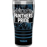 Tervis Traveler NFL Carolina Panthers - Slogan Triple Insulated Tumbler Travel Cup Keeps Drinks Cold & Hot, 20oz, Stainless Steel