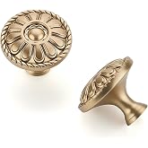 HOME EDIT Champagne Bronze Cabinet Knobs Drawer Pulls 1-1/5 Inch 10 Pack | Rustic Style, Solid Zinc Alloy, Screws Included, Single Hole,for Cabinets, Dressers, Cupboards, Bathrooms, and Bedrooms