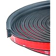 Universal Door Seal Strip, B-Shape Rubber Weatherstrip for Auto Windows Sunroof & Engine Cover Protection (16.5 Feet, Black)