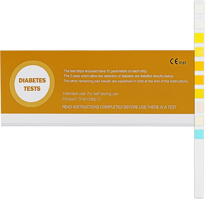 One Step 10 x Home Urine Diabetes Tests Ketones Glucose Strips