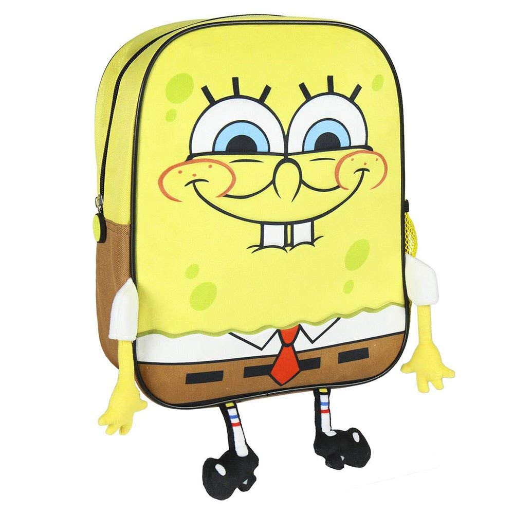 Cerdá Unisex Kids Mochila Infantil Personaje Aplicaciones Bob Esponja Children's Backpack Character Applications SpongeBob Not Applicable, Multi, 26.0 Xx 31.0 Xx 10.0 cm