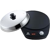 Ethniq 16" Electric Injera Maker - Griddle for Crepe, Ethiopian Mogogo, Anjero, Mitad, Pancake, Teff - Adjustable Heat Control with Digital Screen - Non-Stick Surface - Even Heat Distribution