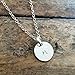 Sterling Silver Initial Necklace // Dainty Initial Discs // Personalized Necklace // Hand Stamped Jewelry // Initial Jewelry By GMJ
