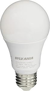 SYLVANIA A19 LED 12W (75W equivalent), Medium Base (E26/24), Frosted Finish, Cool White (5000K), 1100 lumen, 1-pack