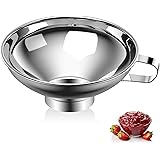 Pisol Canning Funnel for Kitchen Use, Wide Mouth Stainless Steel Funnel for Wide and Regular Mouth Mason Jar, Food Grade Meta