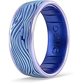 Enso Rings Etched Classic Silicone Rings - Natural Forces Collection - Comfortable and Flexible Design