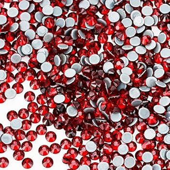 Facerain Flatback Hotfix Rhinestones Crystal Iron on Glue Glass Stones SS6-SS30(Siam, SS10)