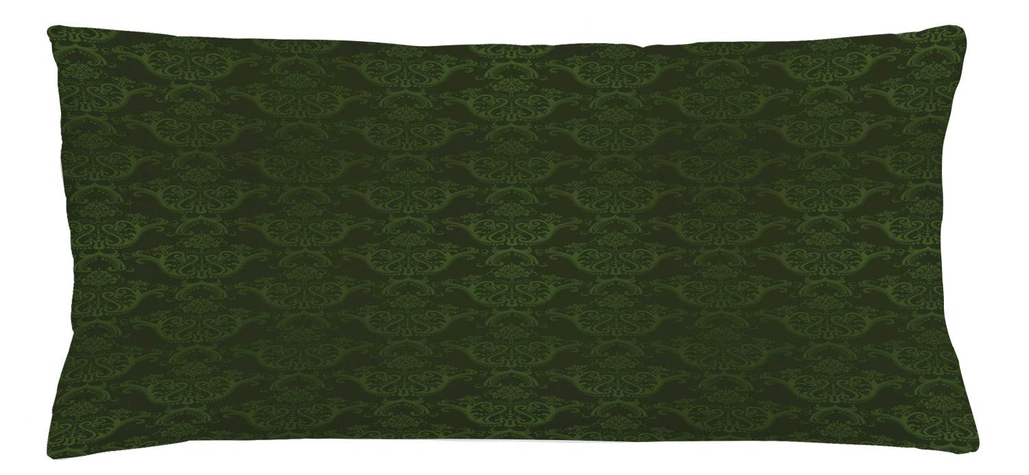Lunarable Hunter Green Throw Pillow Cushion Cover