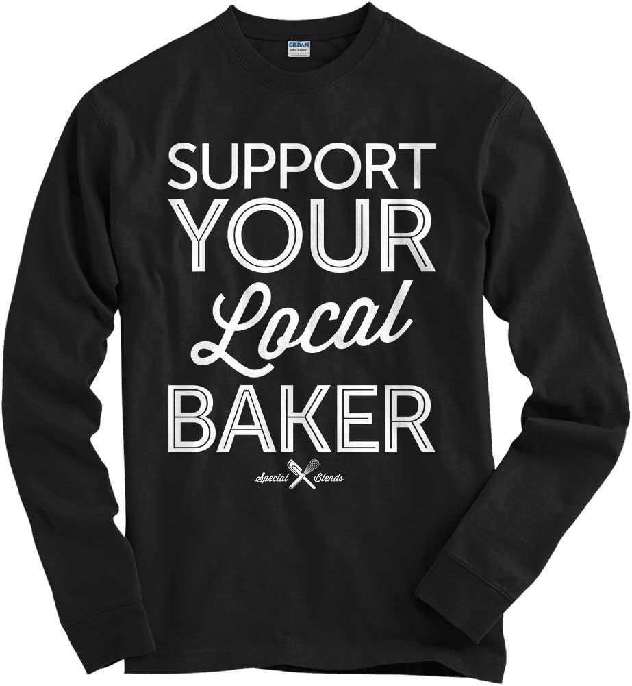 Men's Support Your Local Baker Long Sleeve T-Shirt