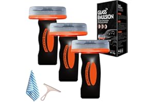 Car Glass Cleaner, Car Windshield Oil Film Remover, Glass Emulsion Cleaner for Window and Mirror (3, Black)