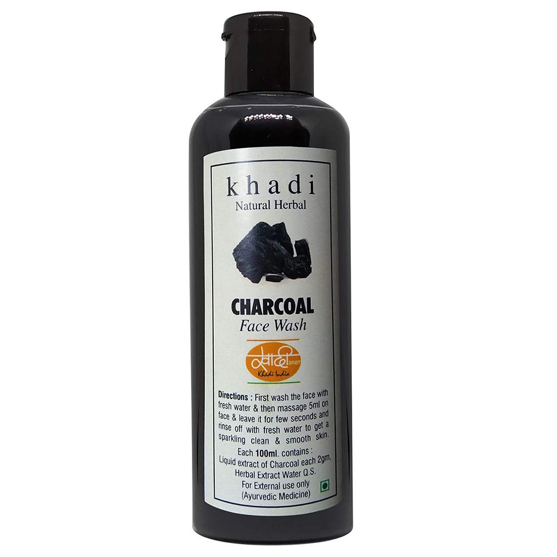 khadi natural charcoal face wash