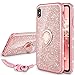 VEGO Case for Apple XS Max iPhone 6.5 inch,Glitter Case Bling Diamond Rhinestone with Kickstand Ring Grip for Girls Women Case for iPhone XS Max (Rosegold 6.5 inch)