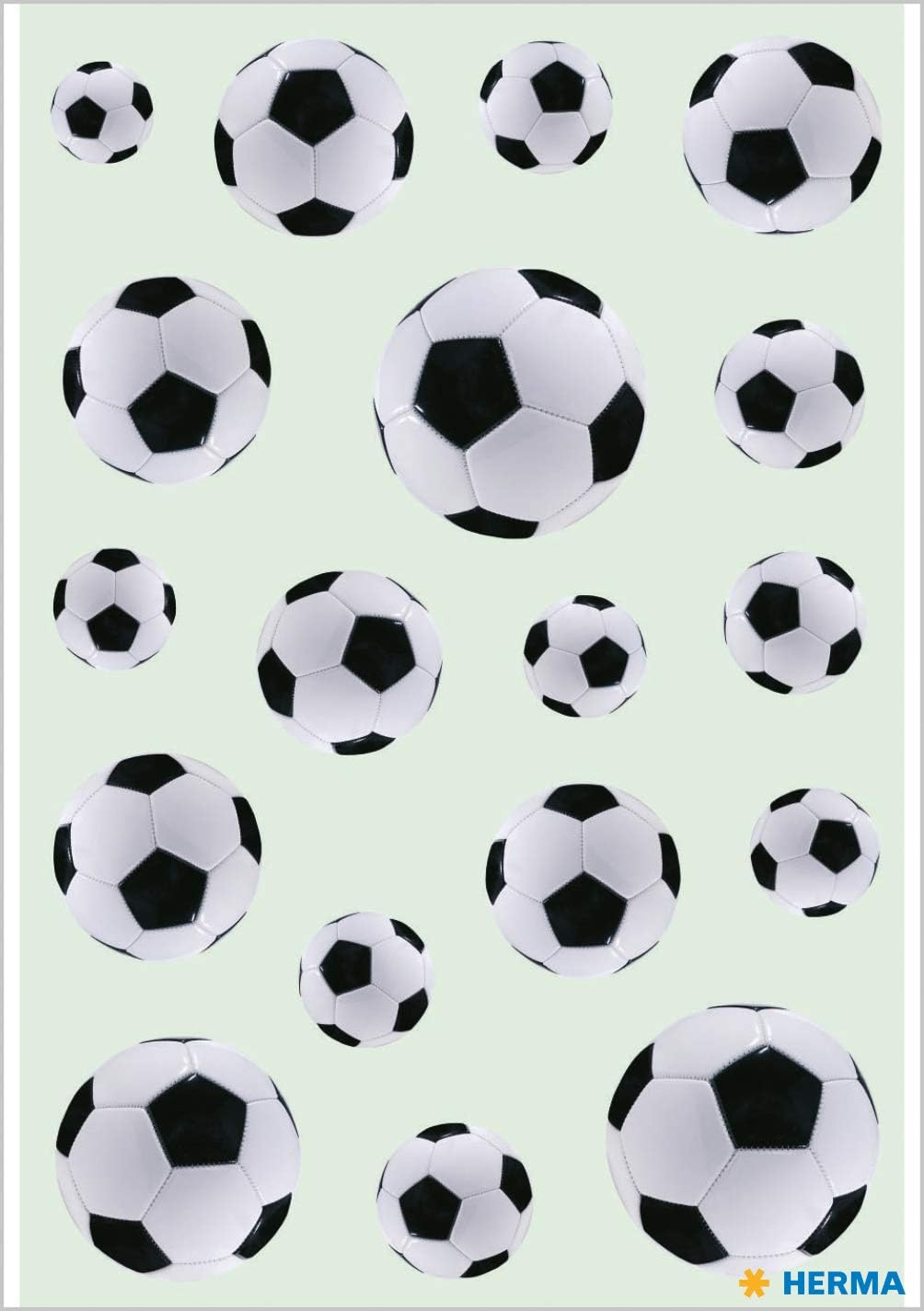 HERMA 3434 Football Stickers, Small, Large, 54 Pieces, Sports Stickers with Football Motif - Image 3