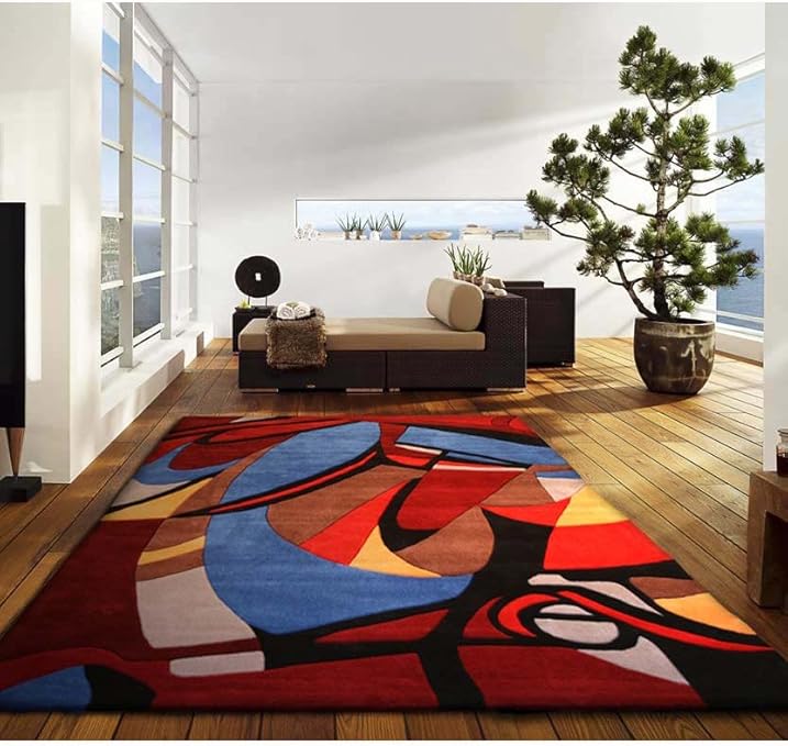 Unamourdetapis Teppich Wohnzimmer abstarlli M aus Wolle, Teppich