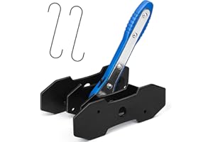 JMMRRR Automotive Brake Caliper Press Tool with 2 PCS Steel Plates, Caliper Piston Compression Tool with 360 Degree Swing Ratchet, Blue