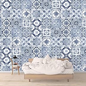 Wall Mural Beautiful Pattern of Mosaic Removable Self-Adhesive Large Wallpaper - 66x96 inches