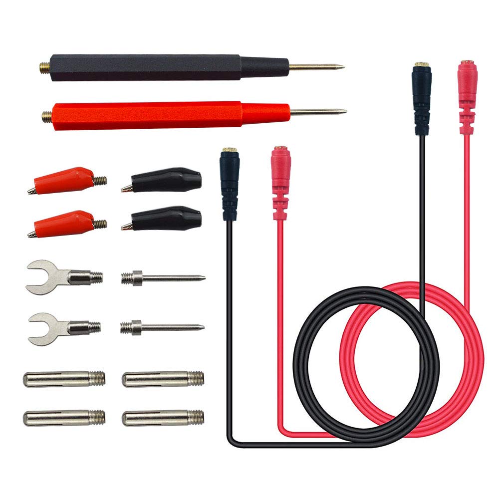 senvenelec 16Pcs multimeter electronic test leads test kit accessories, multimeter Alligator test with silicone probe Tool, Banana head, for laboratory test, electrical testing