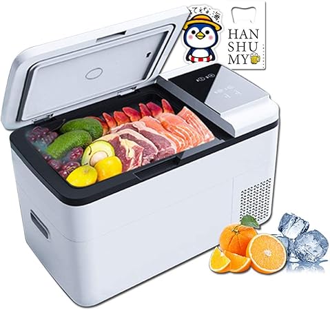 Amazon Co Jp Hanshumy 車載用冷蔵庫 18lまたは28l 25 冷蔵 冷凍 小型 冷蔵庫 冷凍庫 12vカー用 24vトラック用 100v 240v家庭用 静音 省エネ 耐震補強 低電圧保護 アウトドアや緊急時の車中泊にも活躍 ホワイト 車 バイク