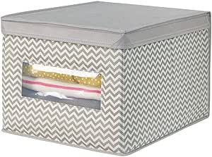 mDesign – Preciosa caja organizadora de tela (grande) – Caja ...