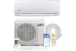 ACiQ 19 SEER2 Essentials 36000 BTU Comfortable Inverter Mini Split AC/Heating System, 3 Ton White Wall Mount Ductless Heat Pump AC Unit, with 16ft Installation Kit | WiFi Control, 208/230V, R454B