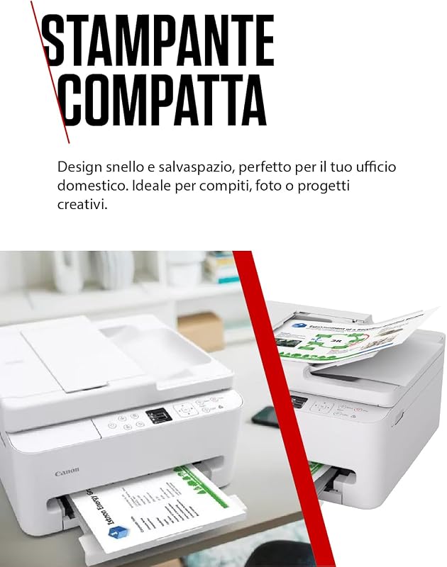 PIXMA TS7550I - Stampante Multifunzione con Connettività Wi-Fi, Alimentatore Automatico da 35 fogli PIXMA Print Plan - Include Carta Fotografica A4 MP-101, 5 Fogli