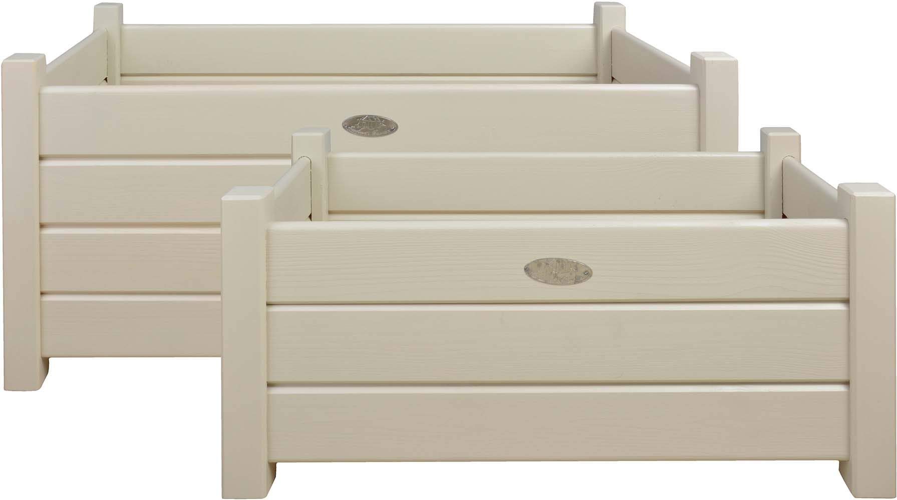 Fallen Fruits CF32W Rectangle Planter - Cream (Set of 2)