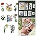 Tattify Bright Colorful Flower Temporary Tattoos - The Secret Garden (Complete Set of 16 Tattoos - 2 of each Style) - Individual Styles Available - Fashionable Temporary Tattoos