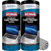 Weiman Electronics &amp; Screen Disinfecting Wipes - Safely Clean and Disinfect Your Phone, Laptop, Keyboard, Tablets, Lens, Wipe, Glasses Cleaner, 30 Count, 2 Pack with MicroFiber Towel