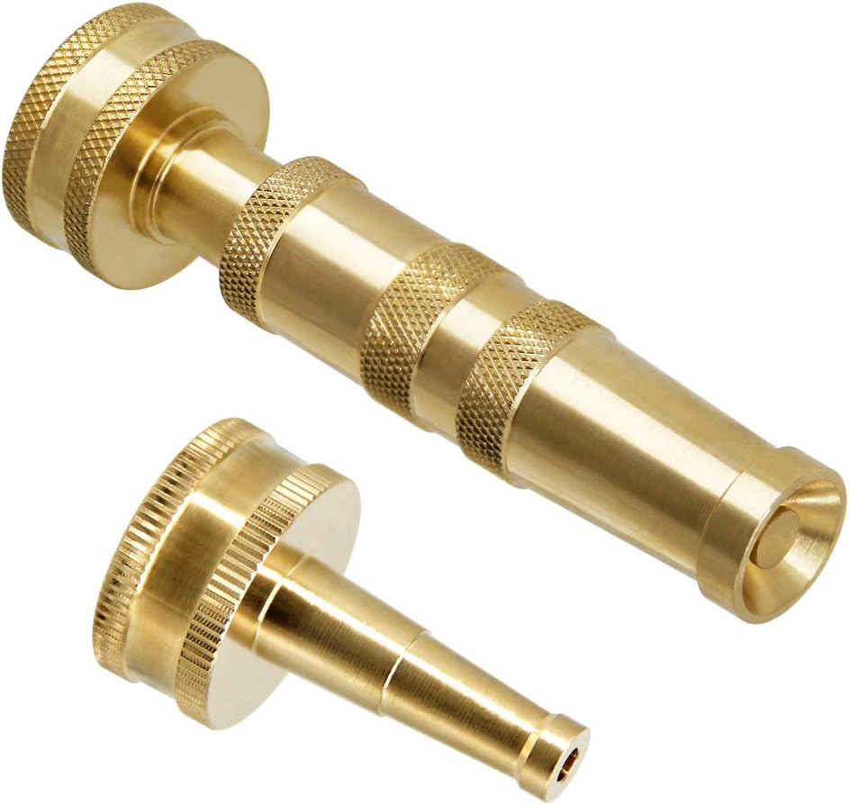 Twinkle Star Solid Brass Heavy Duty Adjustable Twist Hose Nozzle Jet Sweeper Nozzle, TWIS3231 : Garden & Outdoor