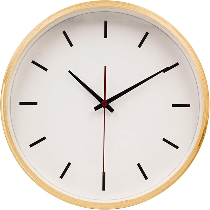 Silent Wall Clock Wood Non Ticking Digital Quiet Sweep 10