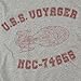 Star Trek USS Voyager Distressed Retro T Shirt & Exclusive Stickers (XX-Large)