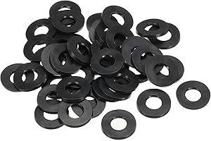 PATIKIL M12 Rubber Flat Washer, 80 Pack 12mm ID 24mm OD 3mm Thick Sealing Spacer Gasket Ring for Faucet Pipe Water Hose Faste