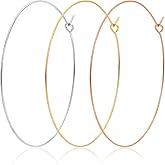 3 Pairs Thin Extra Large Hoop Earrings Set，Fashion Huge Gold Hoops 18k Gold Plated Lightweight Stainless Steel Hoops Big Geometric Round Gold Hoop Earrings Set Minimalist Jewelry for Women