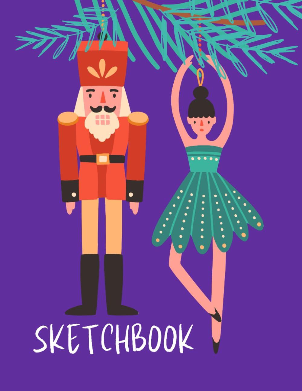 Sketchbook: This wonderful Christmas decoration Sketchbook is ideal for children of all ages. With 100 blank pages and a Christmassy image in one ... for artwork, sketching, doodling and writing.