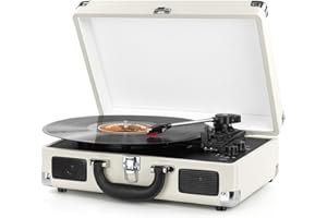 DIGITNOW! Turntable Record Player 3speeds with Built-in Stereo Speakers, Supports USB/RCA Output/Headphone Jack / MP3 / Mobil