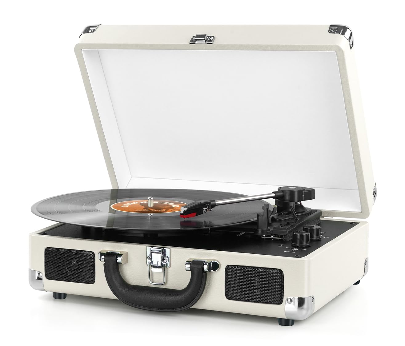 DIGITNOW! Turntable Record Player 3speeds with Built-in Stereo Speakers, Supports USB / RCA Output / Headphone Jack / MP3 / Mobile Phones Music Playback,Suitcase Design商品画像